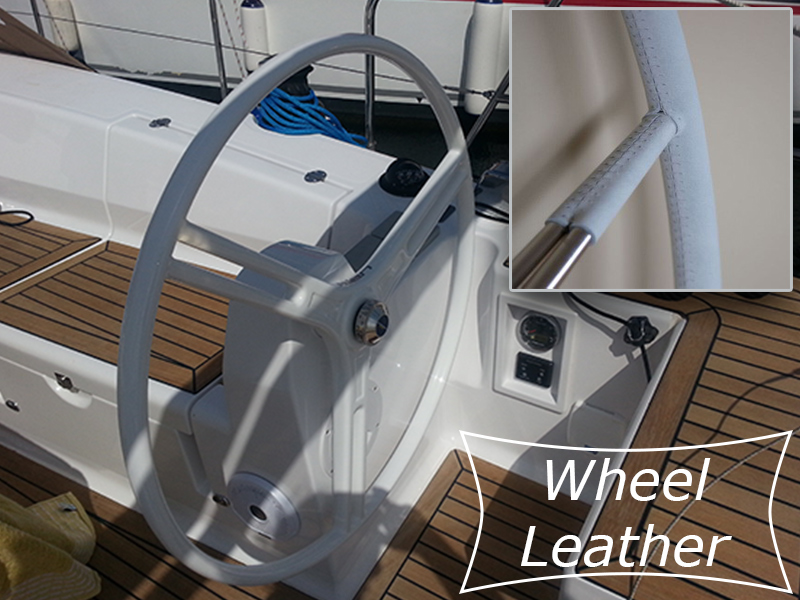 StarSails Sailmaker Lavrio Athens Greece. Wheel Leather New/Repair